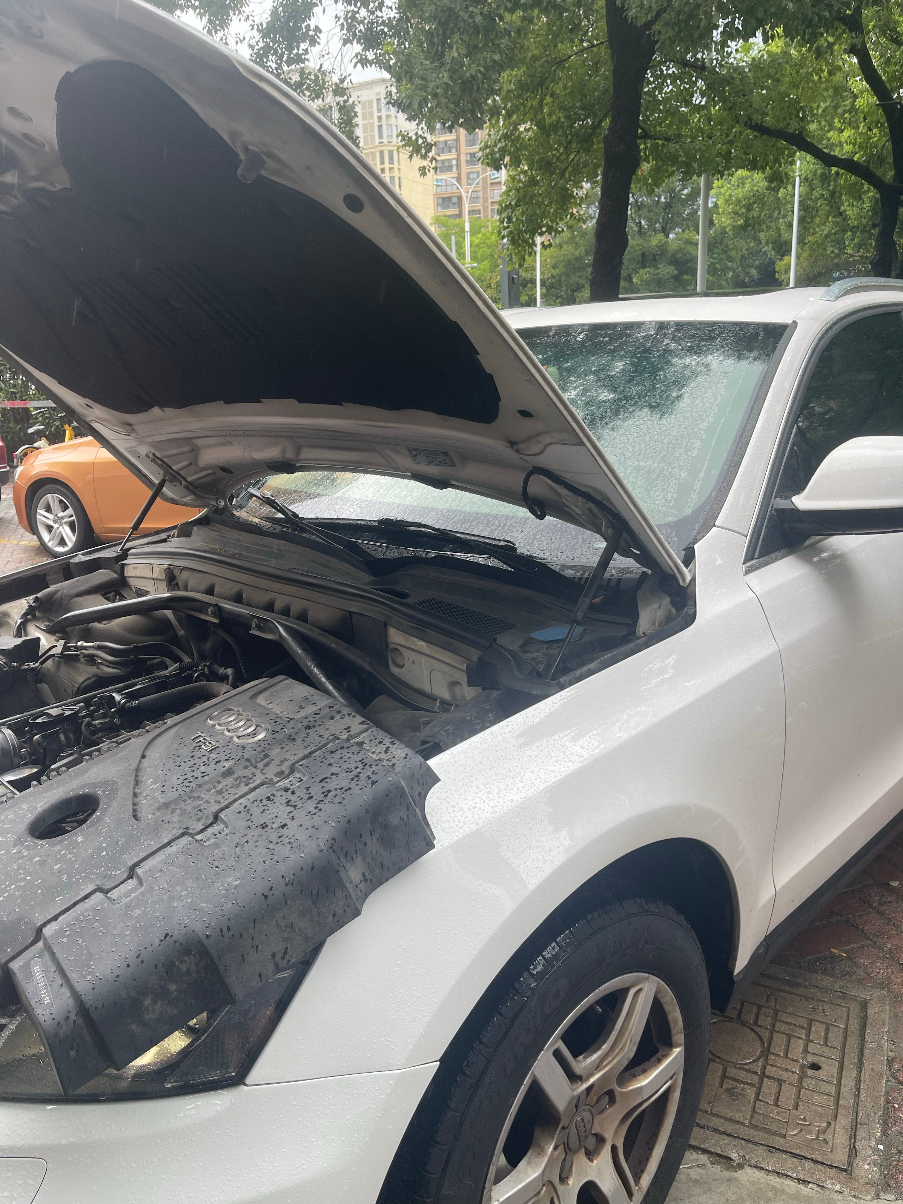 琳达还是台风天出去玩了，开车送她去地铁站，结果路上车提示防冻液警报，想起来昨天出