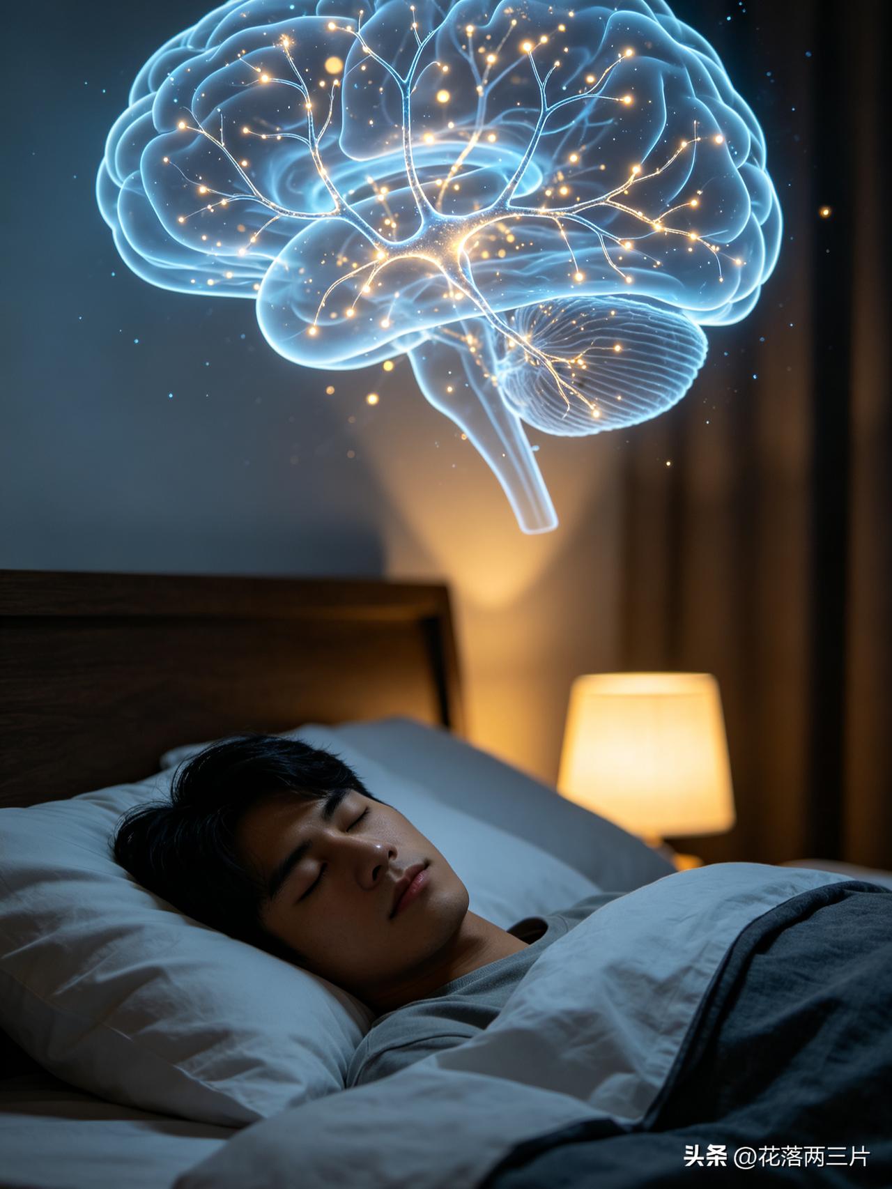 人类大脑并不会完全停止活动，深度熟睡阶段依旧高频运转，大量脑细胞活跃整理记忆、修