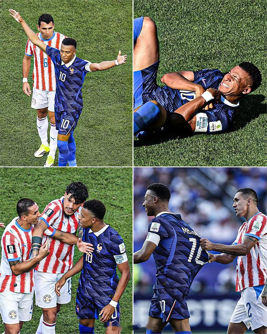 世界杯1/8决赛法国1-0淘汰巴拉圭，赛后巴拉圭门将希尔主动找姆巴佩握手，却被对