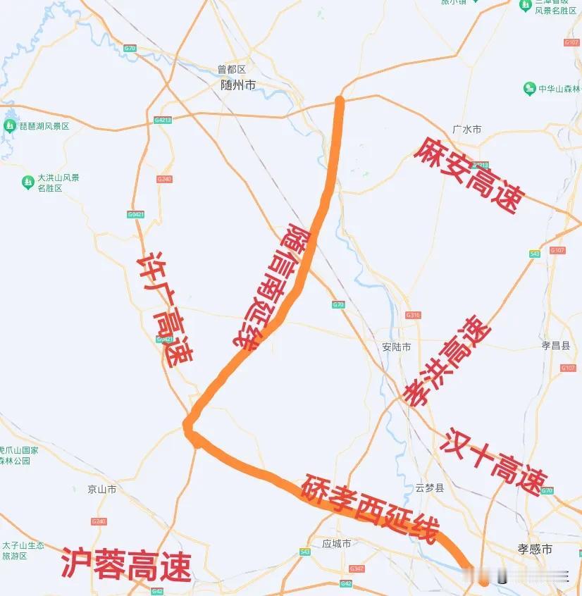 随信高速南延线谋划中，孝感有望再加一条高速公路

目前，硚孝高速西延线前期工作基