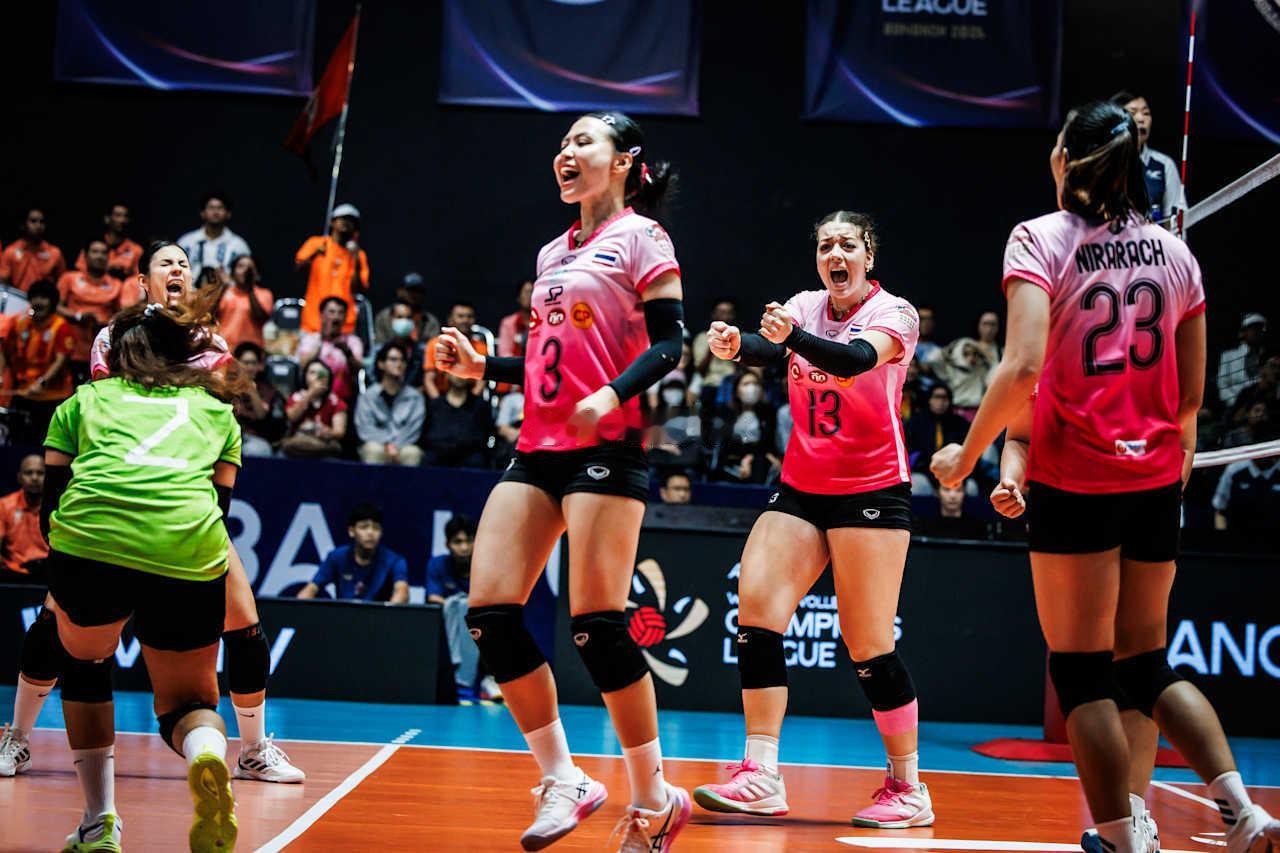 2026年亚洲女排冠军联赛半决赛泰国春武里至尊vs泰国呵叻第二局：20-25大比