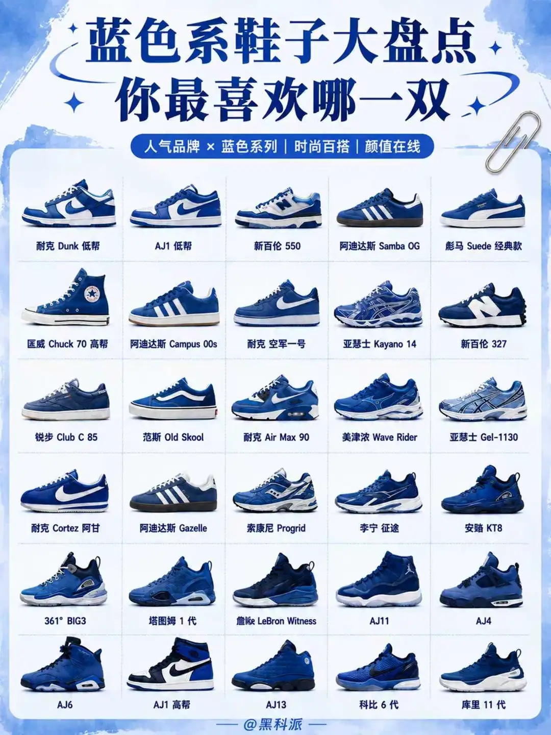 蓝色系鞋子合集，每一双都颜值爆表！