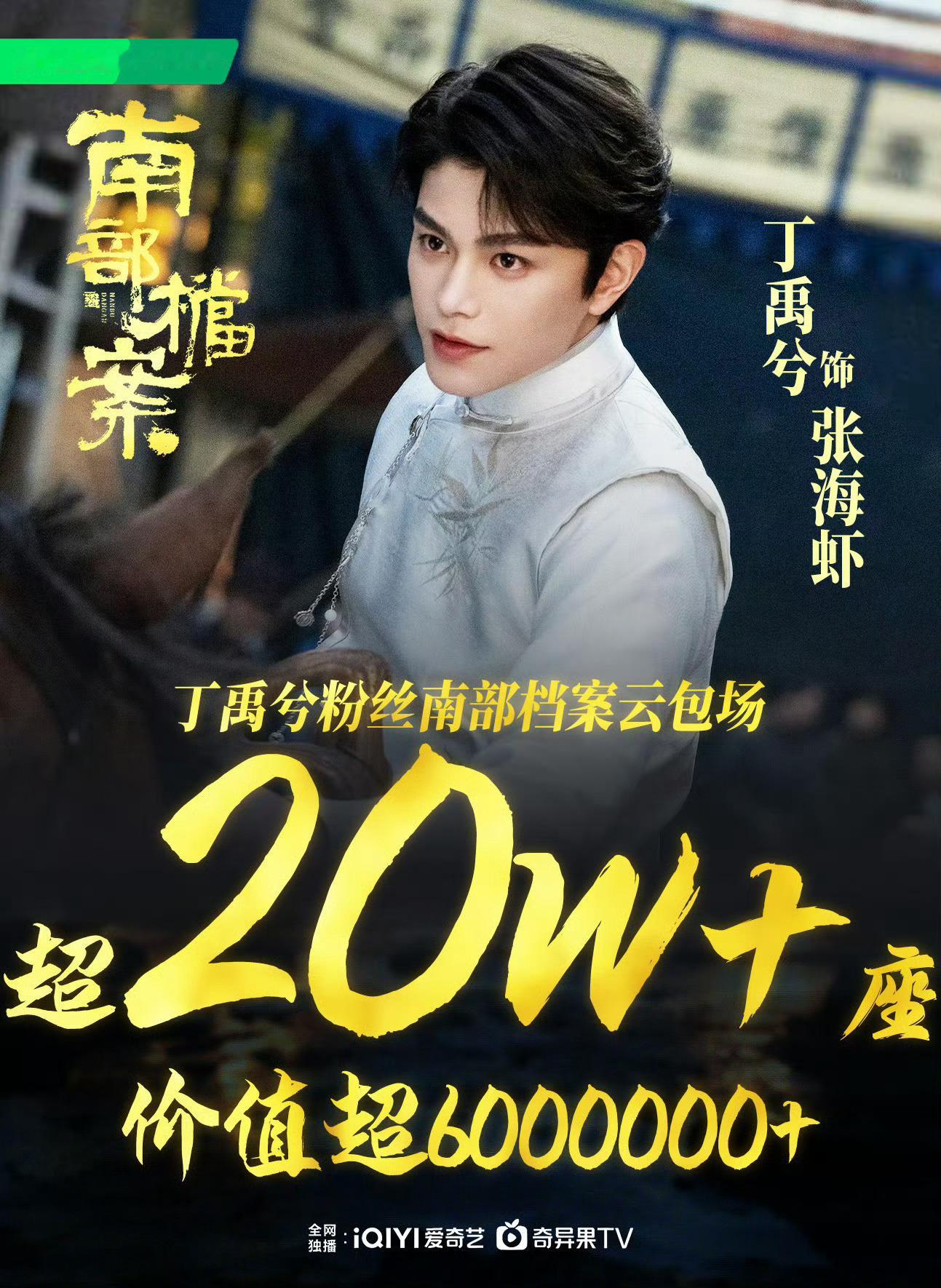 丁禹兮主演的南部档案今日开播粉丝也准备了☁️包场期待张海虾✌🏻南部档案今日开播