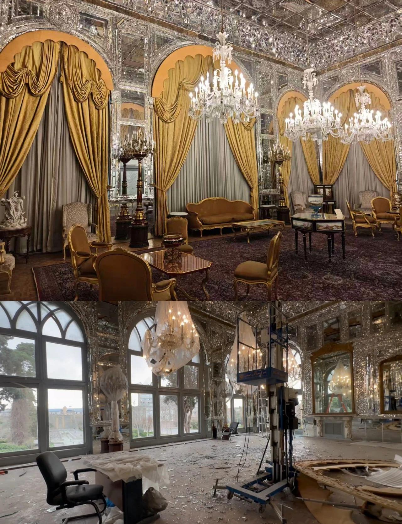 3月5日，据社交网站报道，近日，伊朗世界著名文化遗产“玫瑰宫”被美以轰炸了。
网