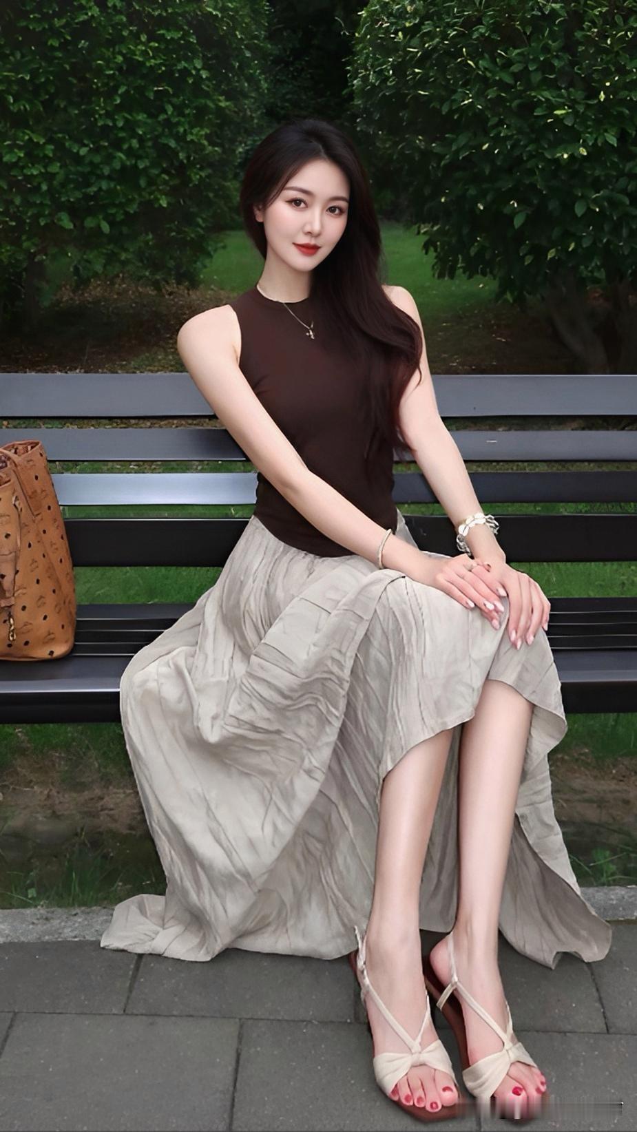 夏日穿搭指南：优雅长裙+复古手袋，尽显女性魅力！🌿👗👜