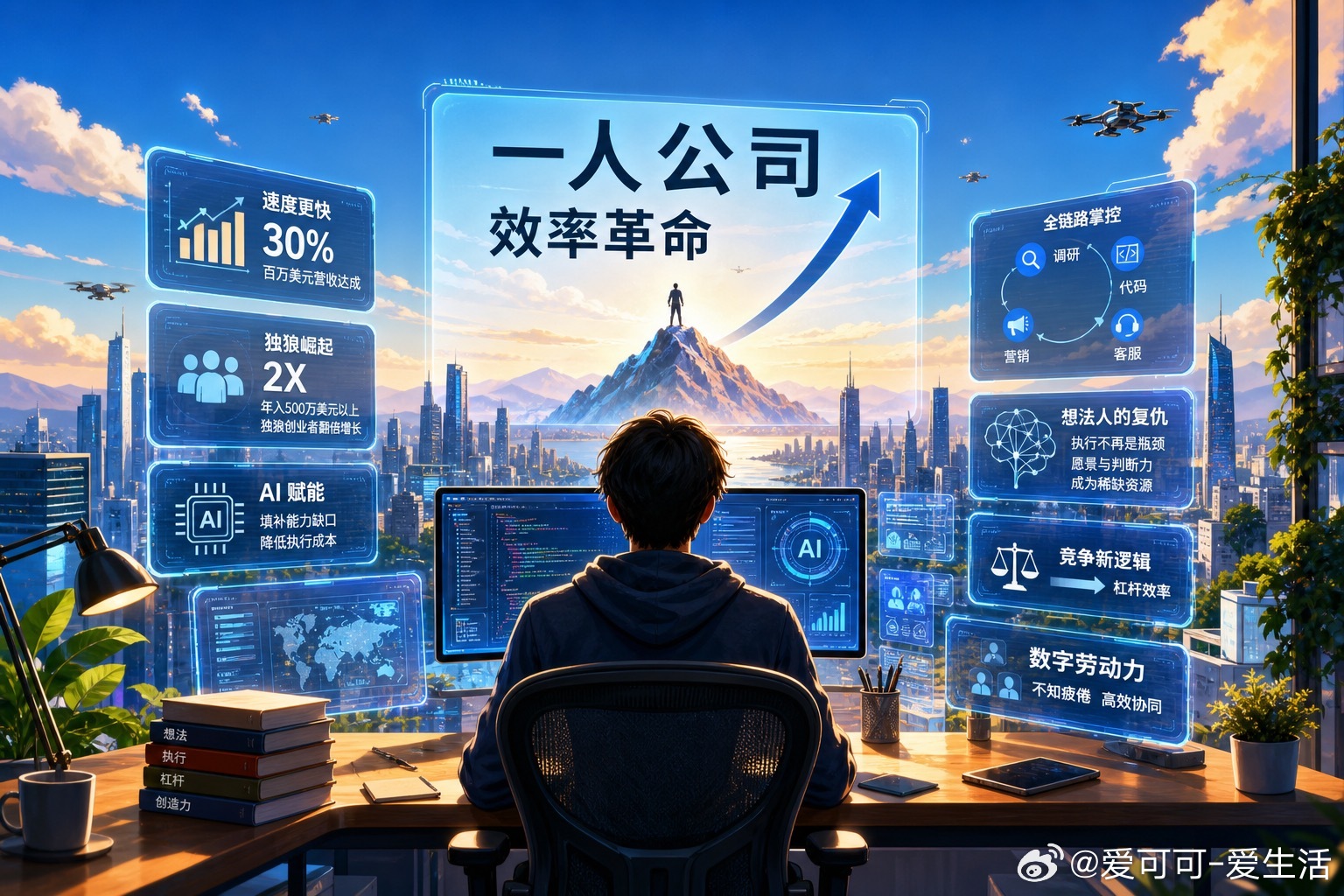 【一人即公司：AI正在重构商业的最小单元】过去有个商业常识：生意做大了就得招人。