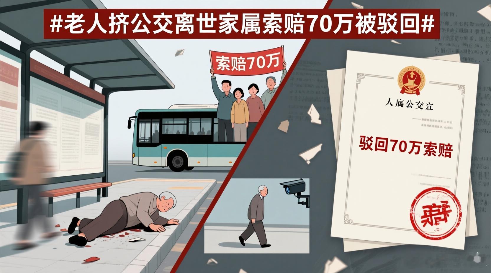 老人挤公交离世家属索赔70万被驳回老人挤公交离世判决书披露全过程插队被撞索赔公交