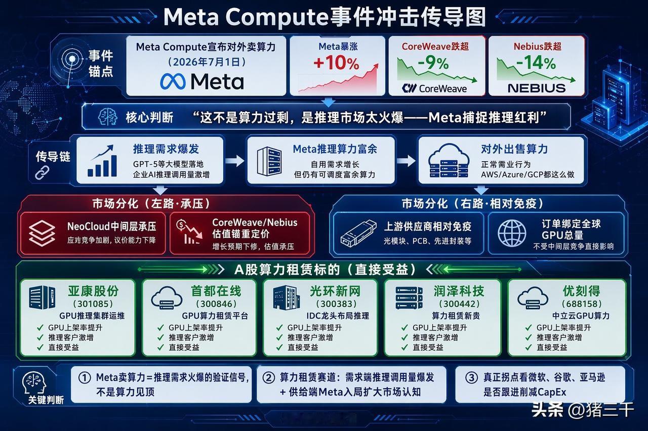 Meta算力利空逻辑不必过度解读！
Meta算力占全美算力的18.5%排名第一，