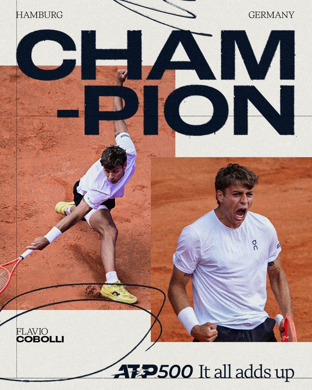 科博利6-2、6-4力克卢布列夫，斩获ATP500汉堡冠军！🏆网球[超话]热点