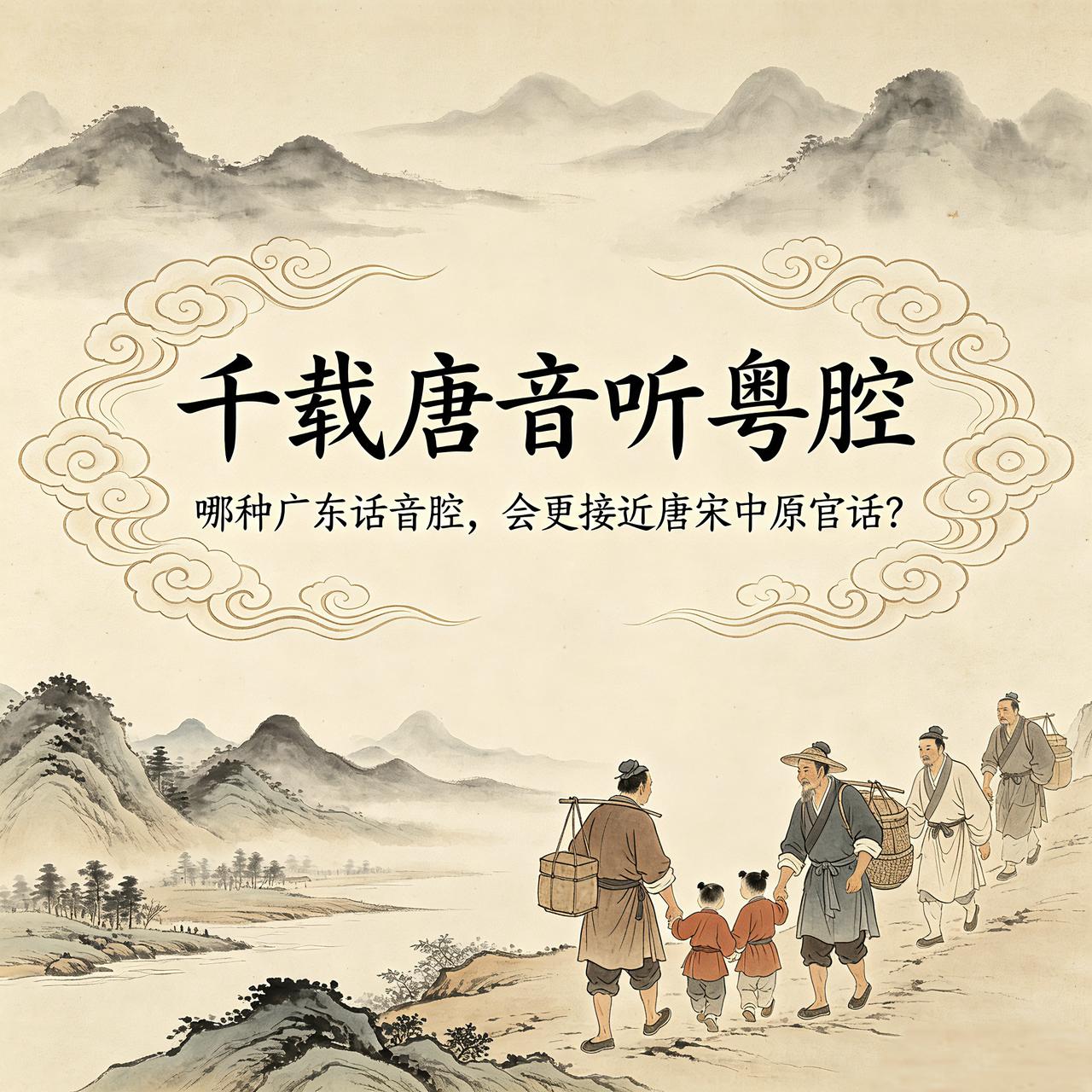 哪种广东话音腔，会更接近唐宋中原官话？
陈毅元帅，曾题诗赞叹:“千载唐音听粤腔”