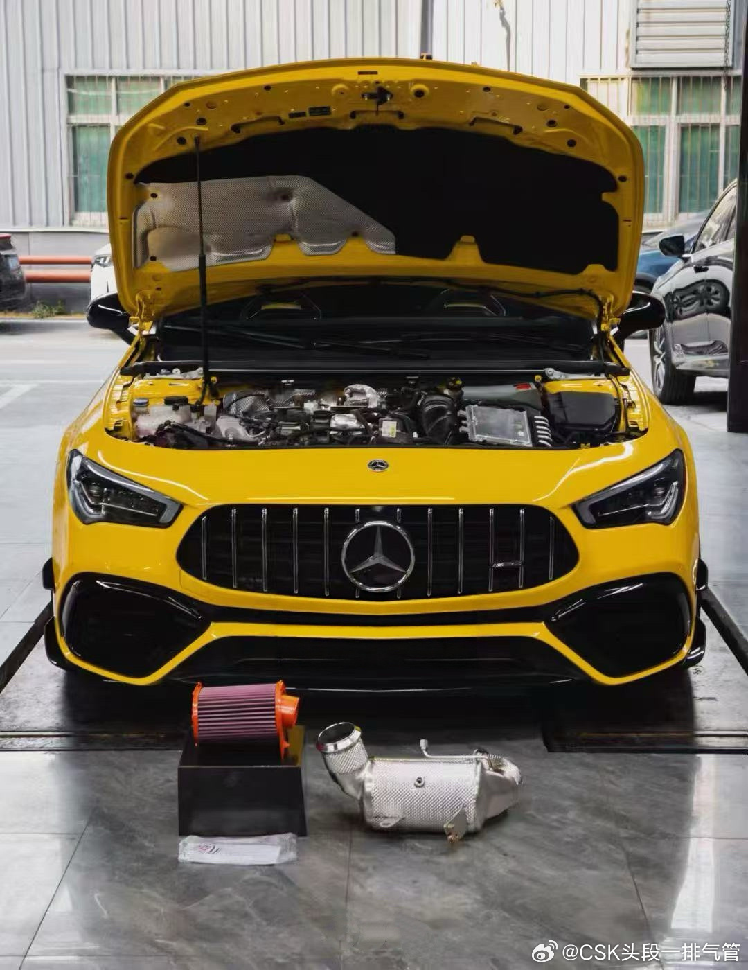 奔驰CLA45s AMG 升级CSK头段+BMC高流量风格 ​​​