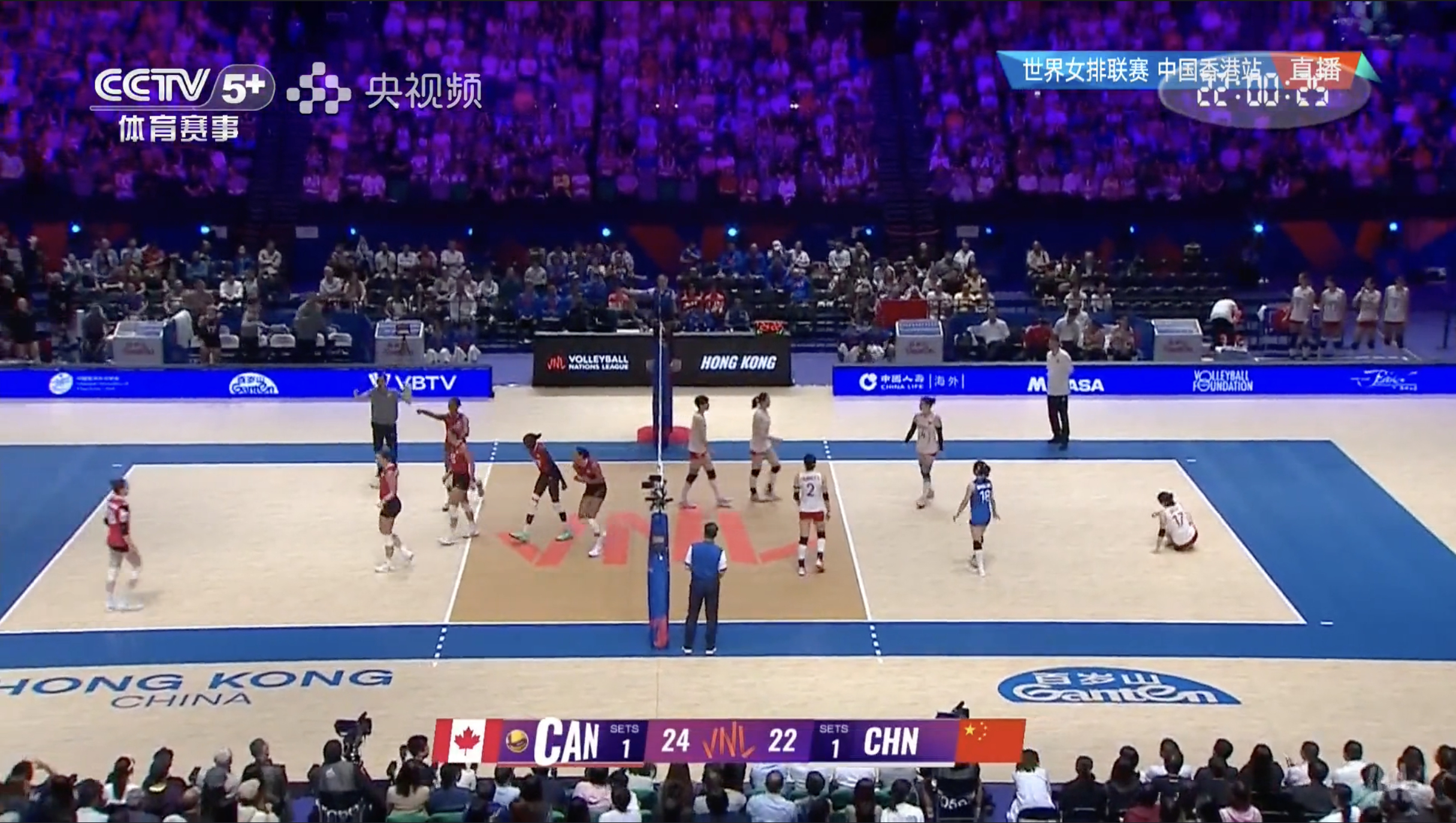 中国女排🇨🇳 1-2 🇨🇦加拿大女排【25-19、17-25、22-25