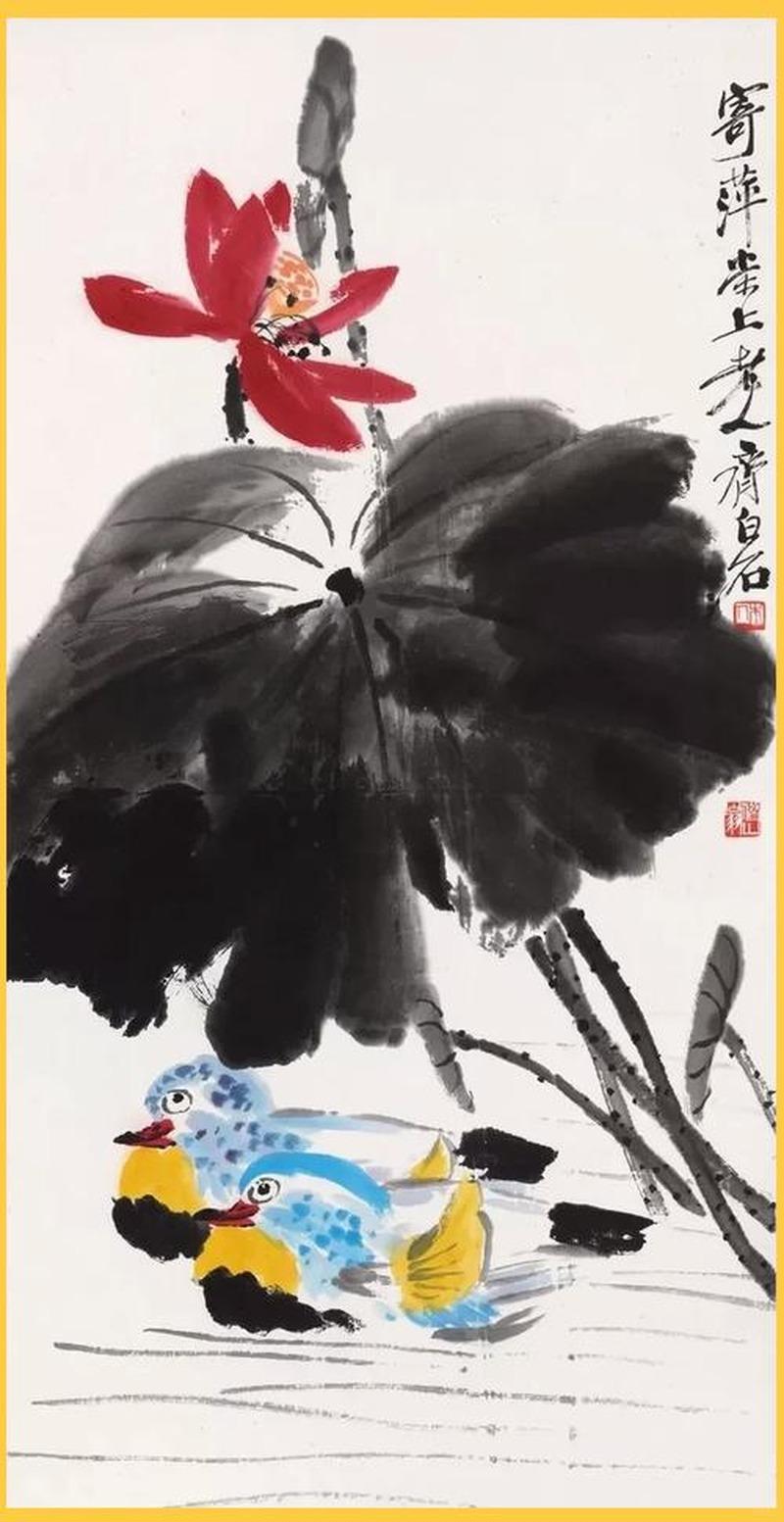 一幅老虎背影，连脸都不露，最后拍出3200万港元。

这幅画是齐白石九十岁那年画