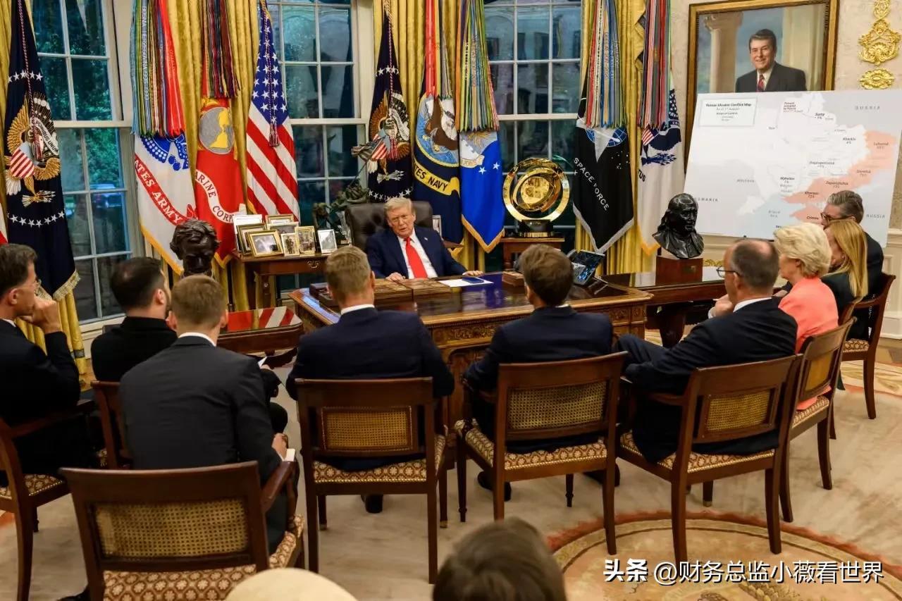 从会谈现场的情况，我们不难看出，欧洲主要领导人在面前美国总统的时候，一点面子都没