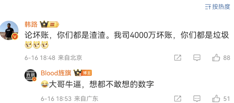 韩路公司坏账4000万，在车评人这个行业，算什么水平？ ​​​
