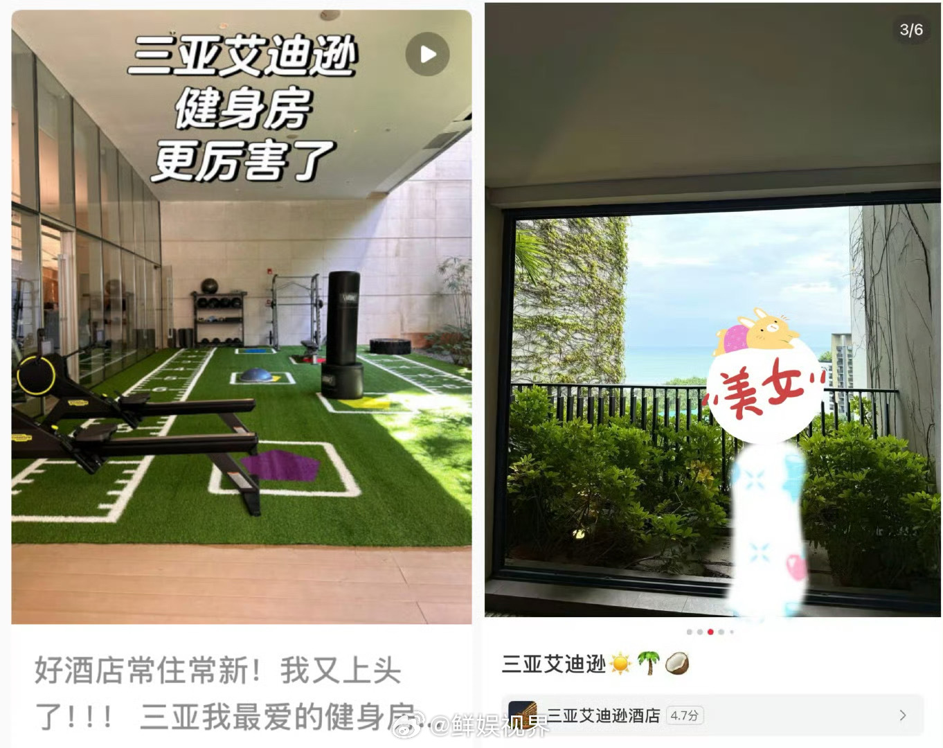 虞书欣王鹤棣去了同一家酒店继坐了同款位置后，又住了同一家酒店🏨，虞书欣王鹤棣都