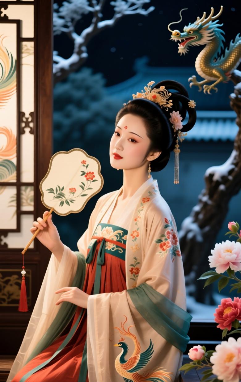 深宫之中多是以色侍君、争荣夺宠之人，班婕妤却以才德自持，辞辇劝君、团扇寄情，在繁