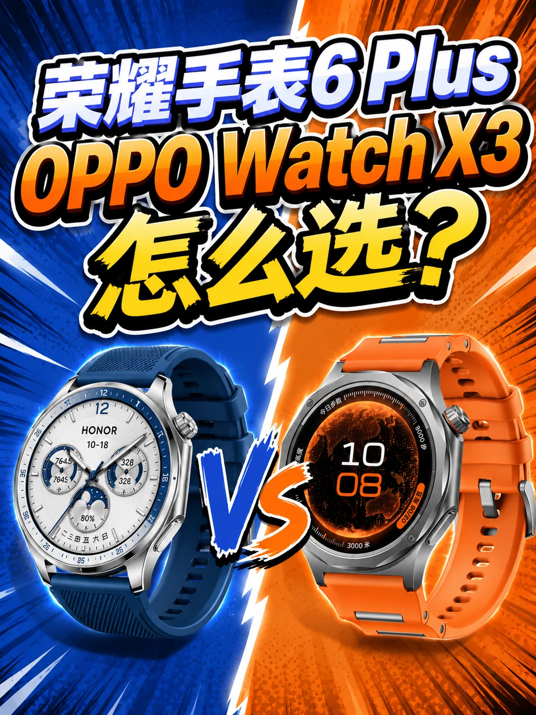 荣耀手表6 Plus和OPPO Watch X3应该怎么选？