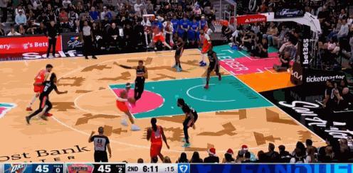 不惧mvp！文班亚马将鸭梨完全罩住！
在今天NBA常规赛马刺对阵雷霆的第二节比赛