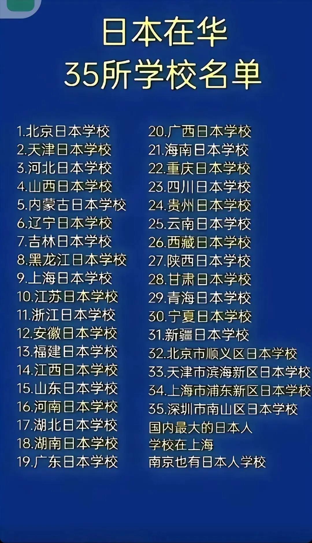 太可怕了！几乎每个省份都有一个日本学校，这是文化入侵还是地域入侵？一两所学校情有