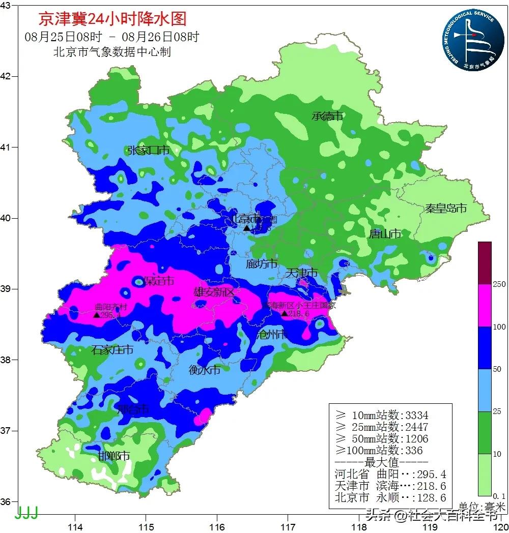 看一下京津冀地区24小时以内的累计降水量。上述地区的朋友们需要引起重视。当然喷子