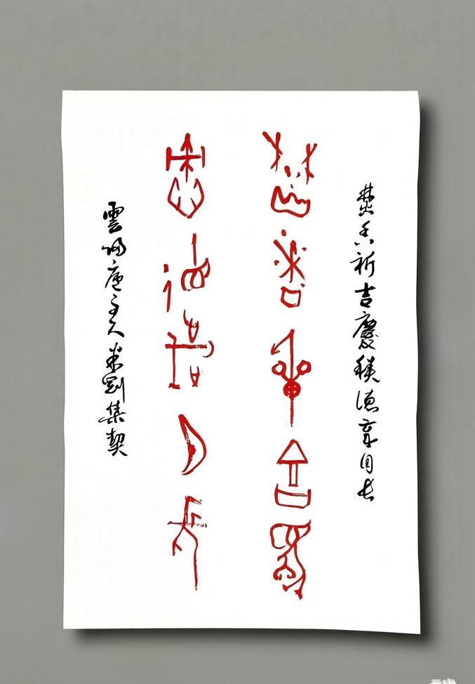 米刚甲骨文作品