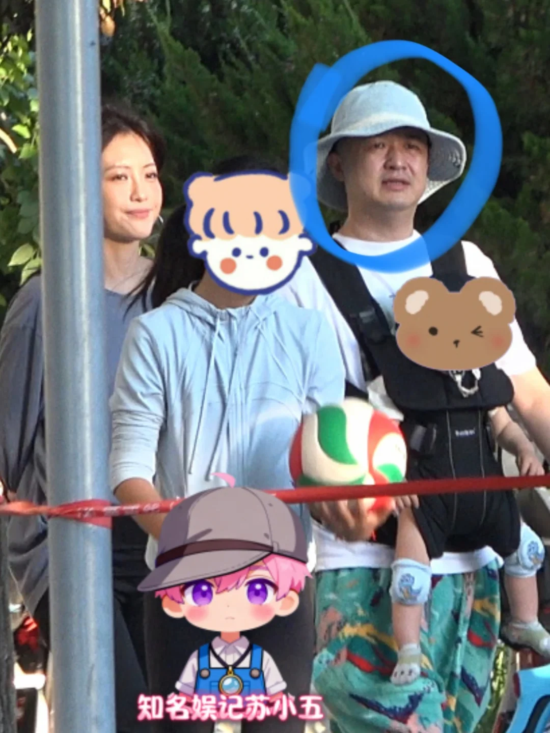 包贝尔一家四口出行！