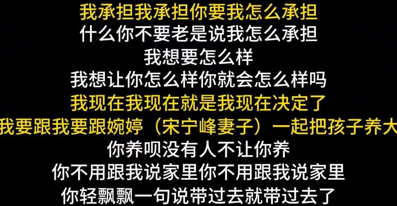 带着五岁的女儿出轨，没sei了宋宁峰出轨