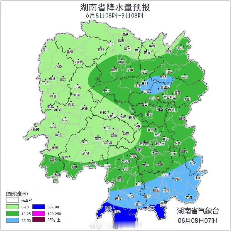 湖南湘西湘南湘东局地大暴雨 过去24小时，永州道县清塘镇降雨量突破200毫米！新