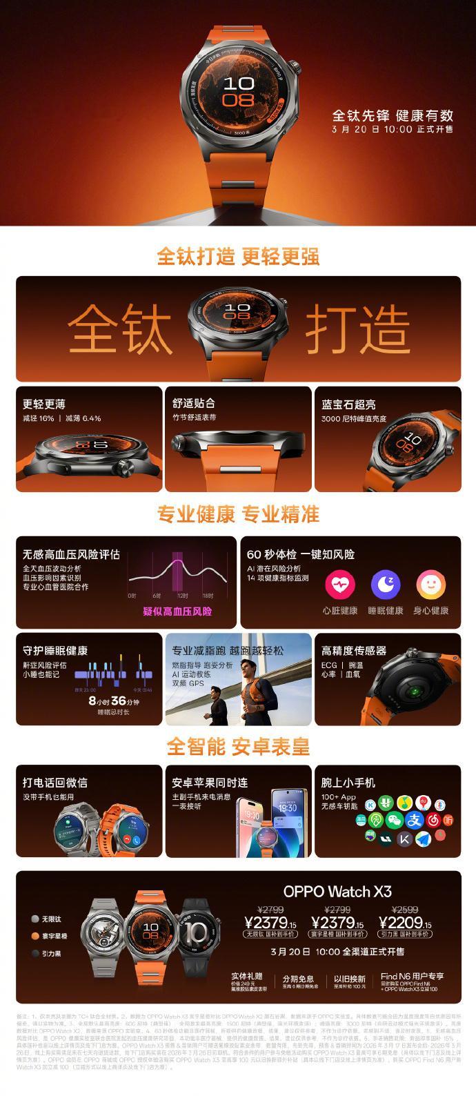OPPO Find N6 和 Watch X3 发布了，简单看看参数：Find 