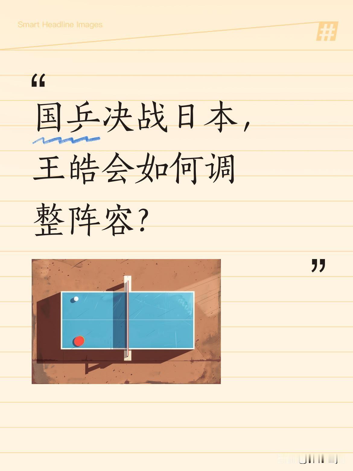 国乒决战日本，王皓会如何调整阵容？
世乒赛男团决赛对阵出炉，中国队将迎战日本队。