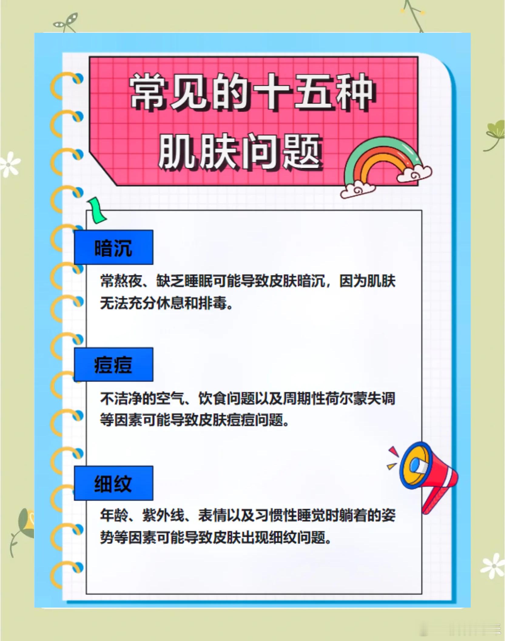 皮肤是健康的晴雨表它作为人体最大的器官，能直观反映内部生理状态与潜在健康风险！1