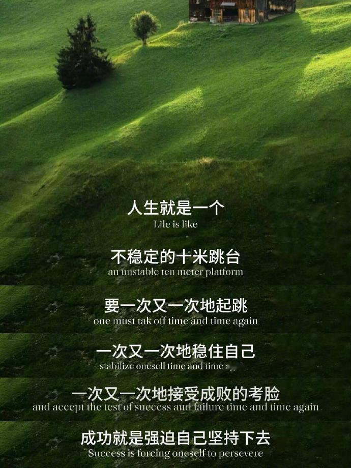 “在不稳定的命运中，寻找最稳定的自己” 