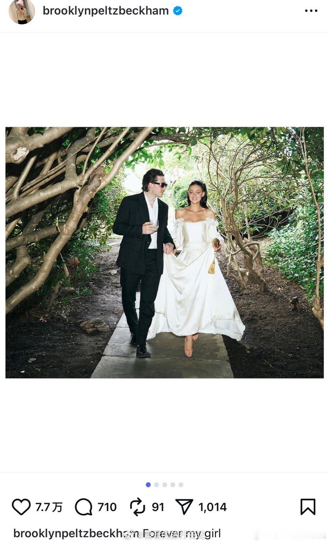 贝克汉姆大儿子和妻子再次结婚贝克汉姆大儿子和妻子二婚 贝克汉姆大儿子和妻子再次结