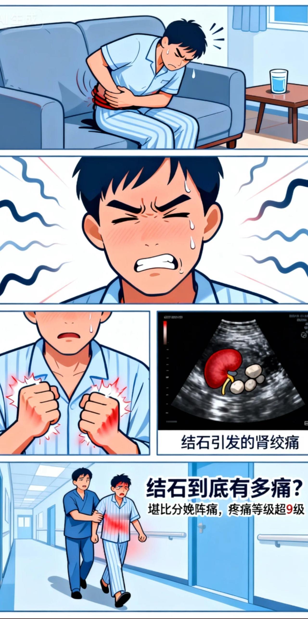 深夜，我看着旁边熟睡的老婆，尽量轻手轻脚起床，来到了卫生间。
腹中一阵剧痛，想尿