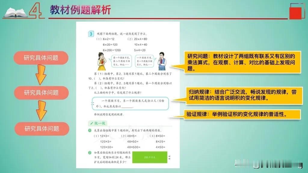四上数学第四单元例3——积的变化规律