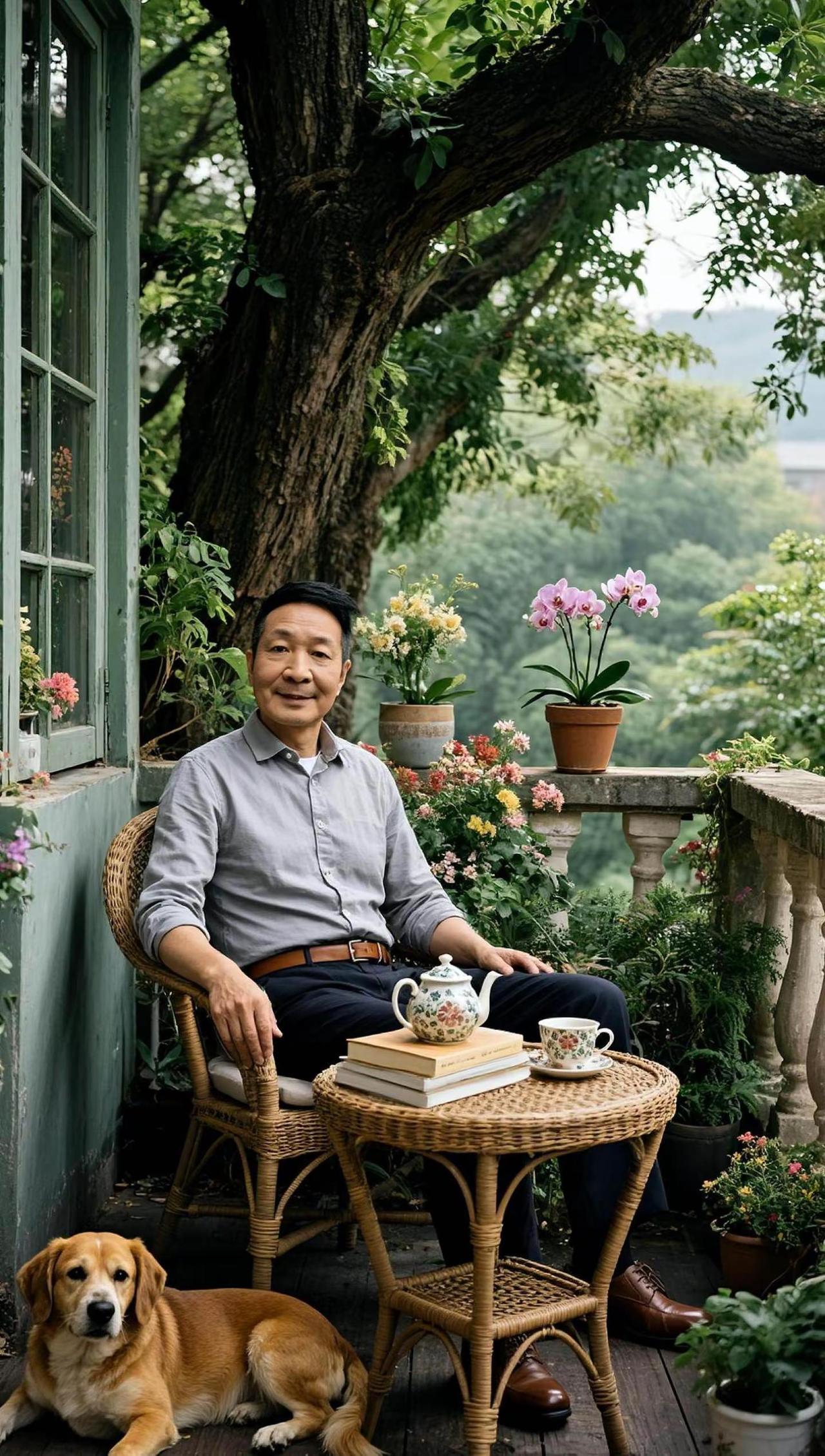 户外茶桌松弛感
