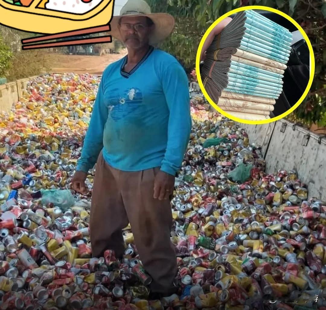59岁的José Carlos，是来自巴西Cabixi的一名罐头收集者。在过去的