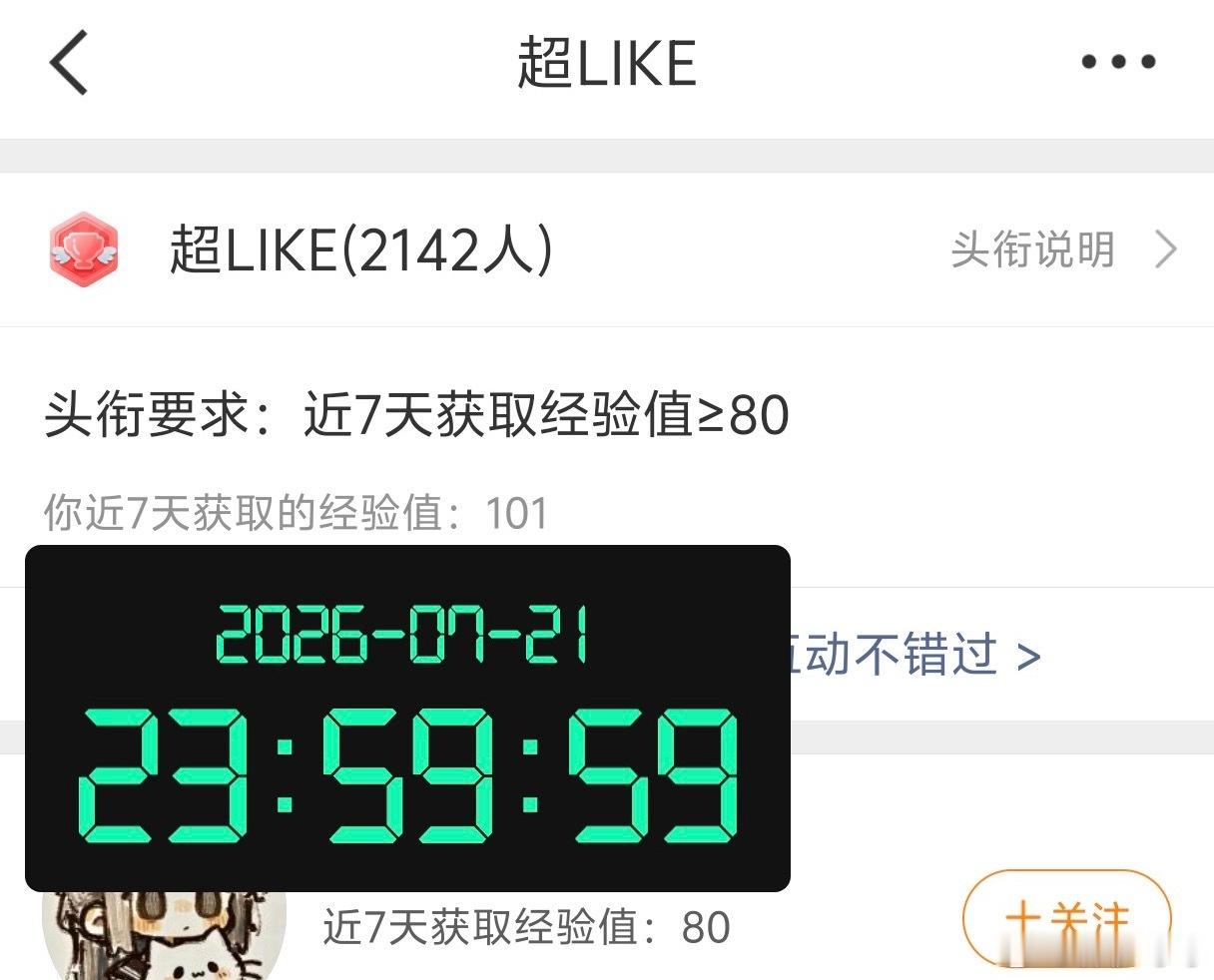 2026.7.21「超话数据Mark」开始记录📝以来第一次超like下降🥺新