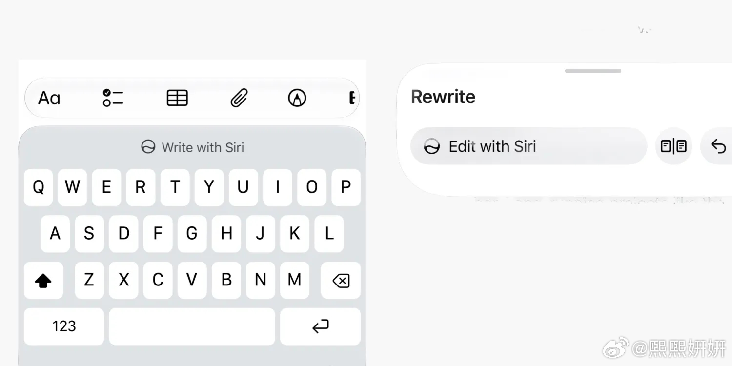 iOS 27第2个测试版首次对外开放全新的Write with Siri功能，该