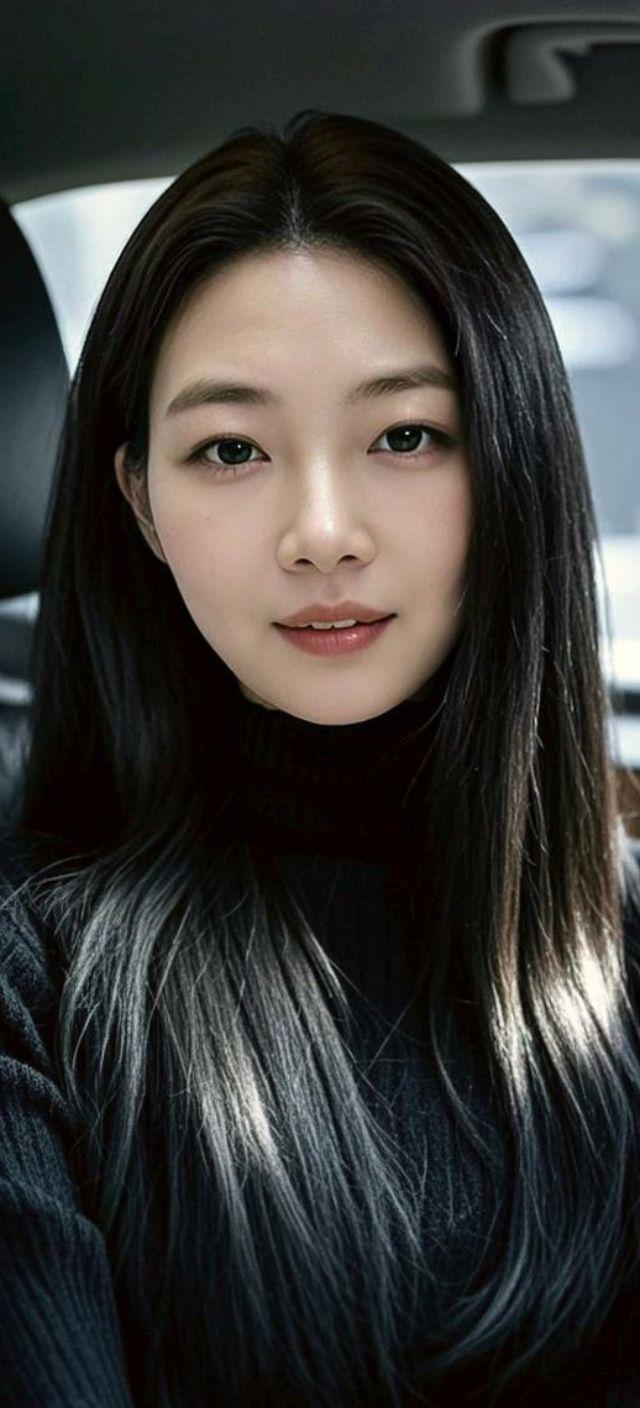 AI黑发女神的风采