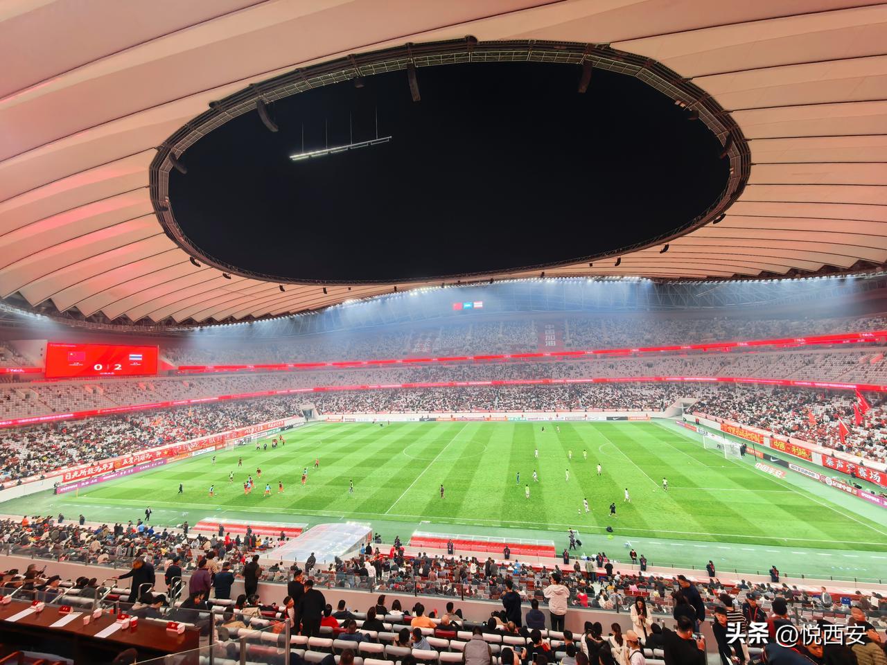 U23男足重归“福地”主场西安国际足球中心，邀请赛首轮比赛2:2战平泰国，现场超