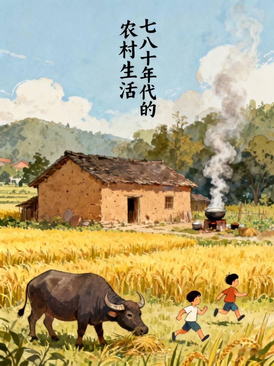 你对七八十年代农村生活有什么印象提起七八十年代的农村生活，满是朴素又温暖的回忆。