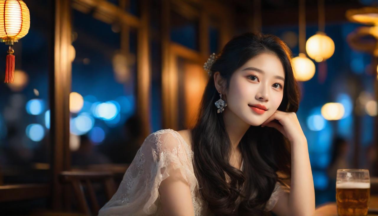 孤窗之下，一缕淡淡的月影斜斜地映照在窗棂之上，仿佛是月宫中的仙子，在不经意间遗落