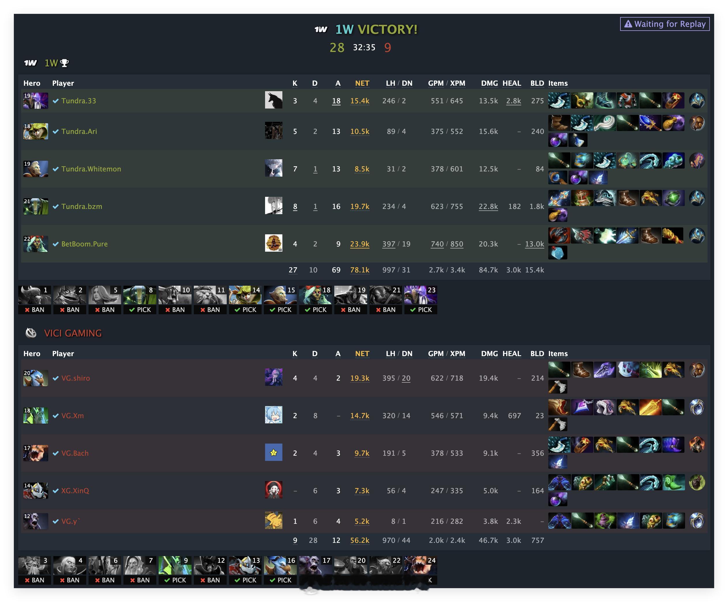 1w Essence II淘汰赛败者组第二轮，BO3第一局Vici Gaming