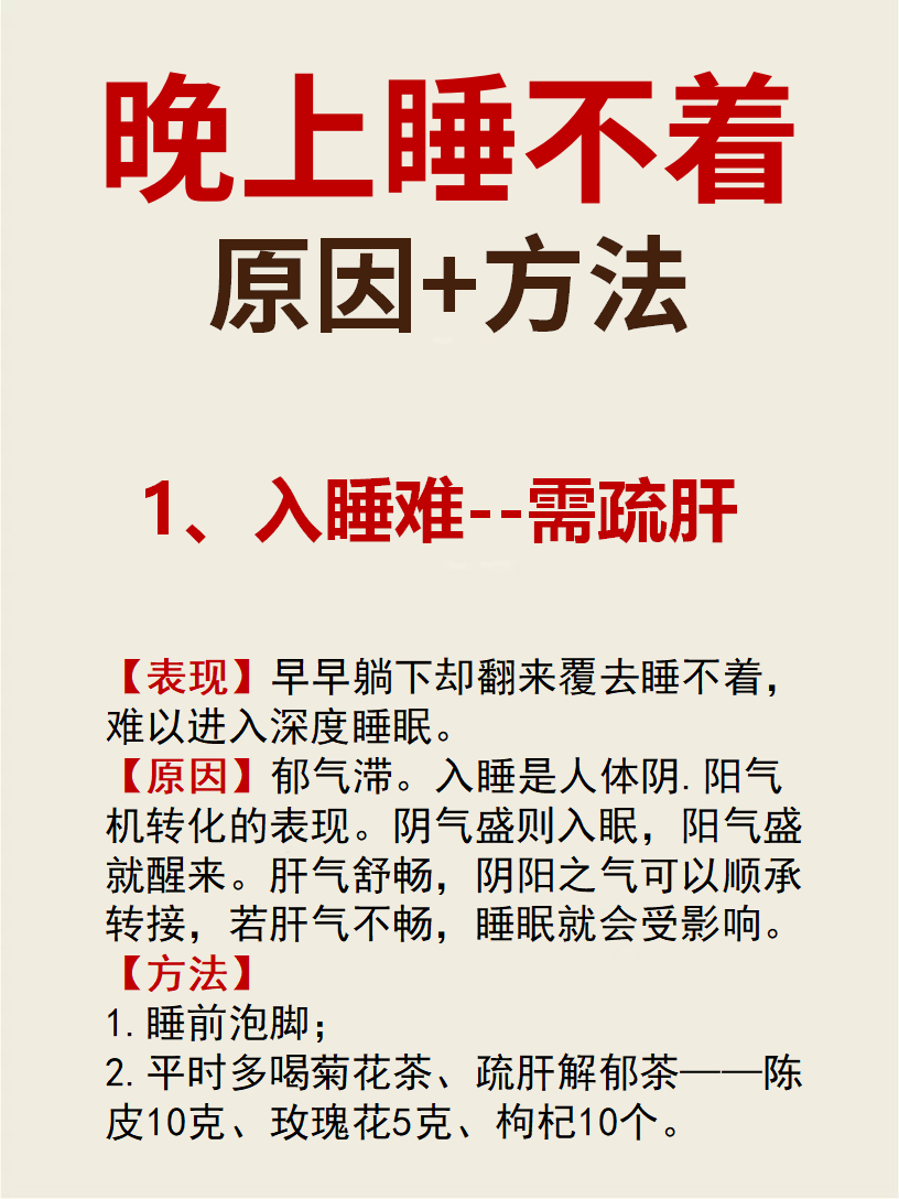 🌟晚上睡不着？是身体在求救了❗️❗️🍀这里帮大家整理了5种睡不着的情况，以及