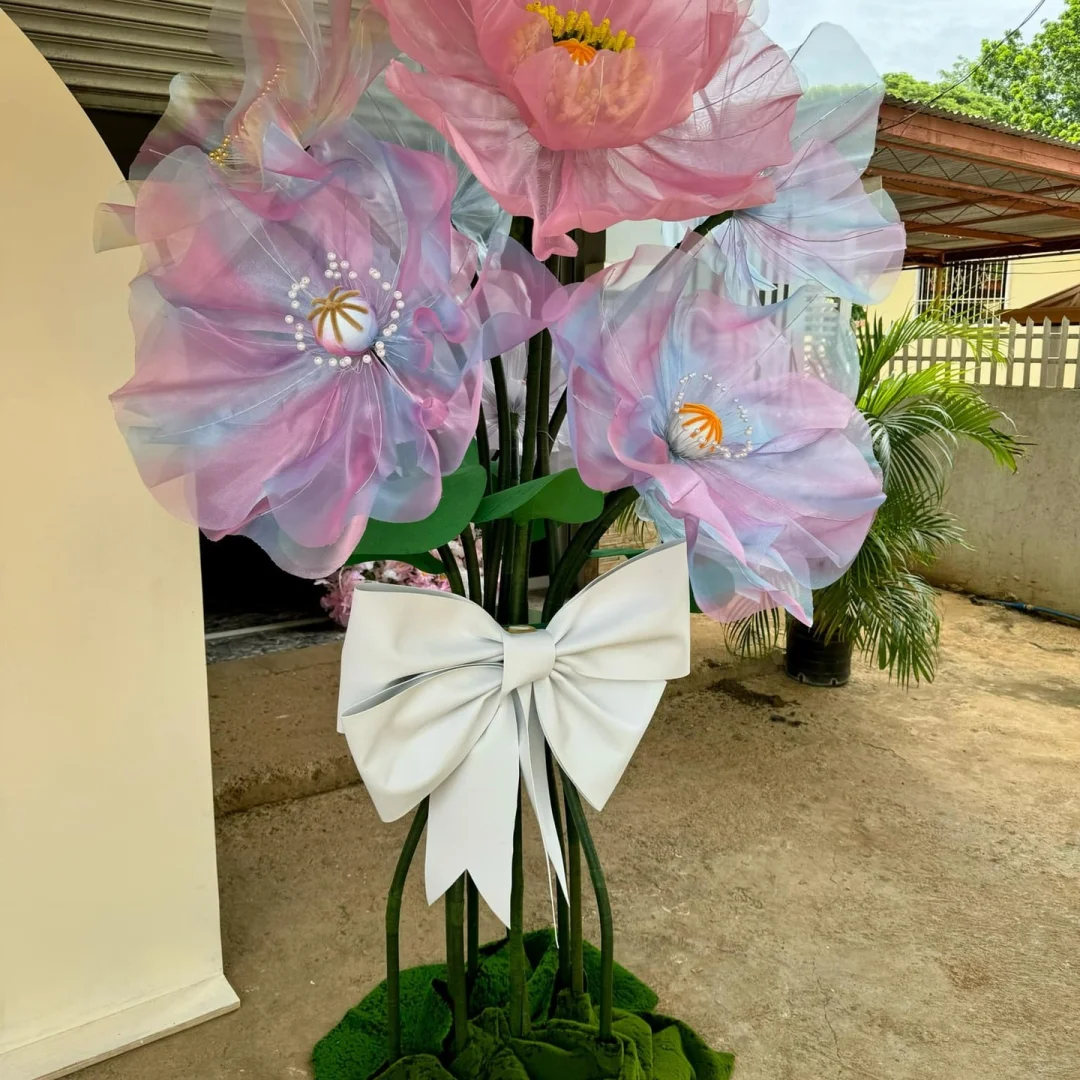 非常梦幻的真丝网纱花束