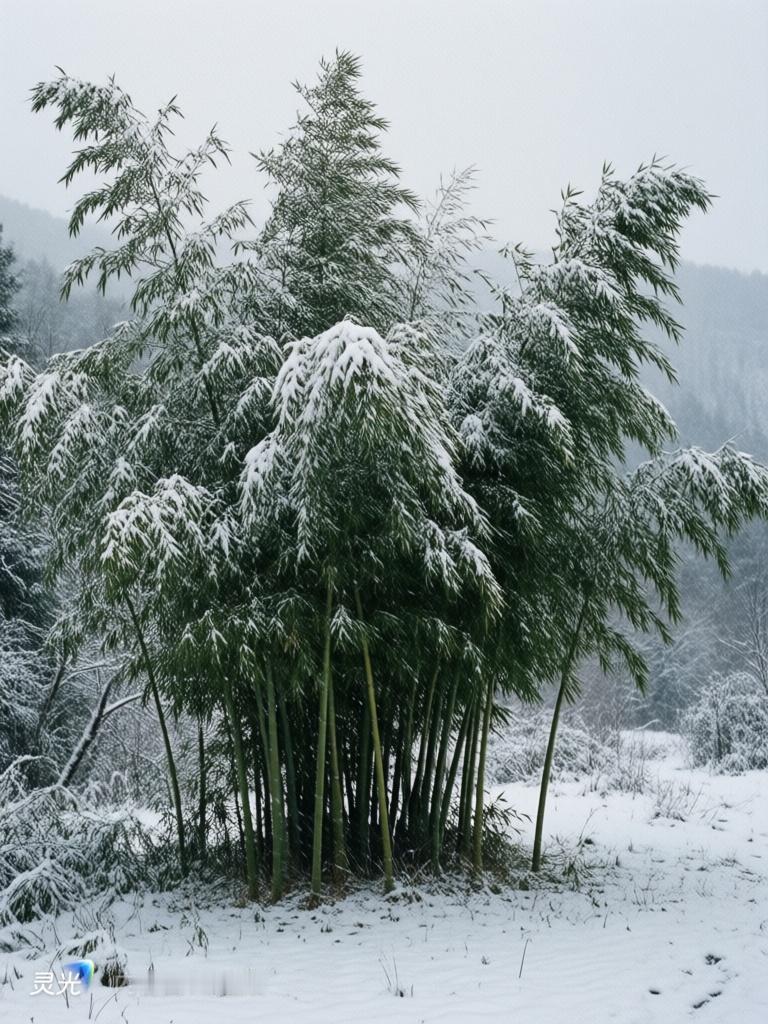 在万物凋零的寒冬，竹子是少数能保持翠绿的植物。它不似梅花那般争奇斗艳，却以一种近