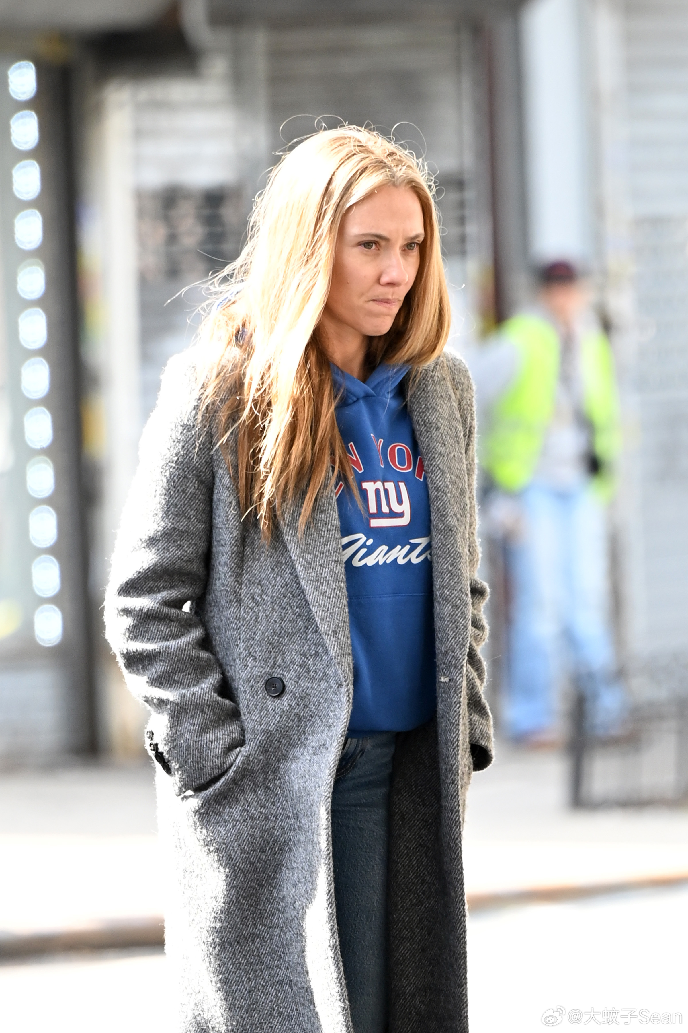 scarlett johansson斯嘉丽约翰逊继续在纽约为重启版《驱魔人》进行