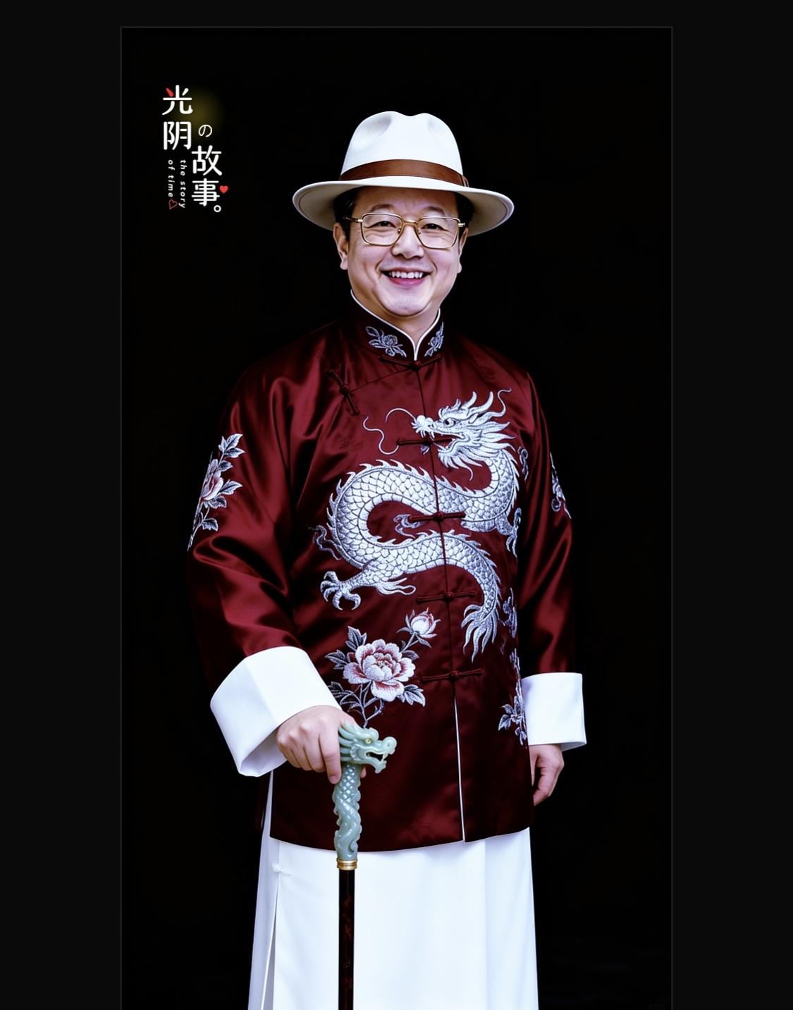 今天大扫除，翻箱底时忽然发现早年的一些衣服，带有民国之风。我立马穿上，大有穿越时